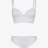 Ensemble Bustier Bi Matière - Blanc -Lingerie De Mode Magasin 133192 ensemble bustier bi matiere blanc 1