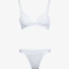 Ensemble En Dentelle Fleurie Et Résille - Blanc -Lingerie De Mode Magasin 140448 ensemble en dentelle fleurie et resille blanc 1