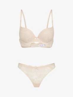 Ensembles à Bretelles Stylisées En Dentelle - Beige