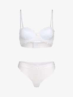 Ensemble à Liserés élastiqués - Blanc