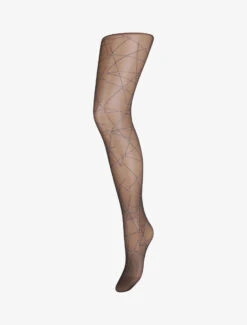 Collants Fantaisies Ă Motifs Graphiques - Noir
