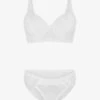 Ensemble Push Up En Dentelle Et Noeud - Blanc -Lingerie De Mode Magasin UNDE 113 1
