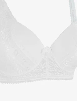 Ensemble Push Up En Dentelle Et Noeud - Blanc -Lingerie De Mode Magasin UNDE 113 3