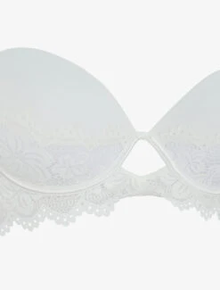 Ensemble Push Up En Dentelle Fleurie - Blanc -Lingerie De Mode Magasin UNDE 115 3