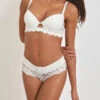 Ensemble Push Up En Dentelle Fleurie - Blanc -Lingerie De Mode Magasin UNDE 115 8