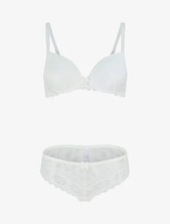 Ensemble Lingerie à Dentelle - Blanc -Lingerie De Mode Magasin UNDE 137 1