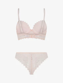Ensemble Push Up Bande En Dentelle - Rose -Lingerie De Mode Magasin UNDE 162 2