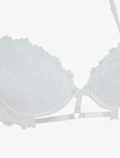 Ensemble Soutien-gorge Push Up Et Shorty En Dentelle - Blanc -Lingerie De Mode Magasin UNDE 176 3