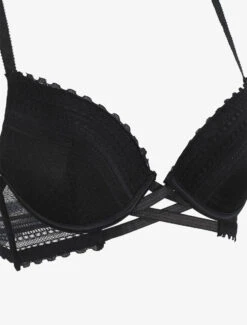 Ensemble Push Up Texturé En Dentelle - Noir -Lingerie De Mode Magasin UNDE 185 3