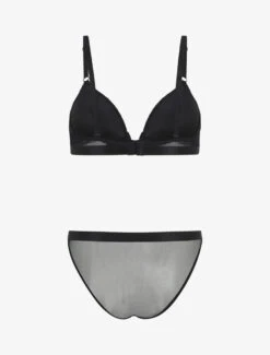 Ensemble En Dentelle Avec Bande élastique Et Noeud - Noir 8 Ensemble En Dentelle Avec Bande élastique Et Noeud - Noir -Lingerie De Mode Magasin UNDE 19 2