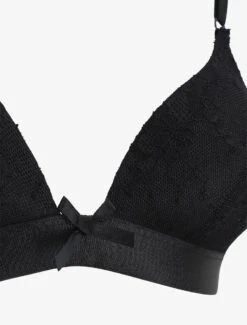 Ensemble En Dentelle Avec Bande élastique Et Noeud - Noir 9 Ensemble En Dentelle Avec Bande élastique Et Noeud - Noir -Lingerie De Mode Magasin UNDE 19 3