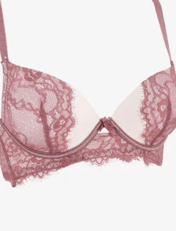 Ensemble Soutien-gorge Push Up Et Culotte En Dentelle - Rose -Lingerie De Mode Magasin UNDE 195 3