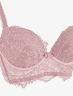 Ensemble Push Up Bande En Dentelle - Vieux Rose -Lingerie De Mode Magasin UNDE 211 3