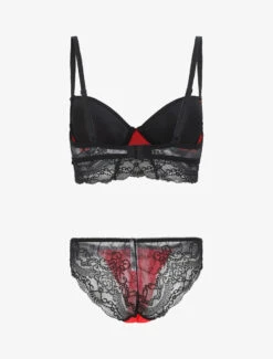 Ensemble Push Up Bandeau En Dentelle - Noir 8 Ensemble Push Up Bandeau En Dentelle - Noir -Lingerie De Mode Magasin UNDE 270 2