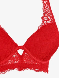 Ensemble Push Up Bande En Dentelle - Rouge -Lingerie De Mode Magasin UNDE 275 3