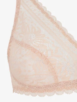 Ensemble En Dentelle à Motifs Fleuri - Beige -Lingerie De Mode Magasin UNDE 5 3