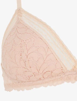 Ensemble Push Up En Dentelle à Motifs Fleuri - Rose -Lingerie De Mode Magasin UNDE 9 3