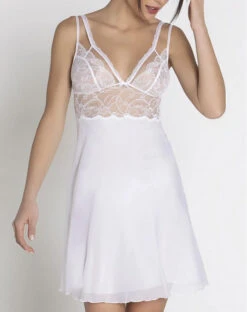 Nuisette Charme Lise Charmel Féérie Couture (Blanc) -Lingerie De Mode Magasin nuisette charme lise charmel feerie couture blanc 2