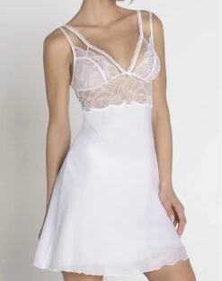 Nuisette Charme Lise Charmel Féérie Couture (Blanc) -Lingerie De Mode Magasin nuisette charme lise charmel feerie couture blanc 3
