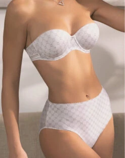 Soutien-gorge Bandeau Bretelles Amovibles Antigel Bijou Du Jour (Blanc Bijou) -Lingerie De Mode Magasin soutien gorge bandeau bretelles amovibles antigel bijou du jour blanc bijou 1