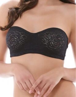 Soutien-gorge Bandeau Sans Bretelles Wacoal Halo Lace (Noir)