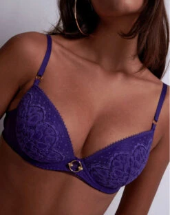 Soutien-gorge Coque Plunge Aubade Illusion Fauve (Ultraviolet) -Lingerie De Mode Magasin soutien gorge coque plunge aubade illusion fauve ultraviolet 2