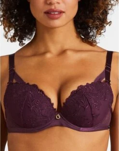 Soutien-gorge Plunge Coque Aubade Femme Passion (Wineberry) -Lingerie De Mode Magasin soutien gorge plunge coque aubade femme passion wineberry 3