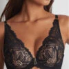 Soutien-gorge Plunge Foulard Aubade Flowermania (Noir) -Lingerie De Mode Magasin soutien gorge plunge foulard aubade flowermania noir