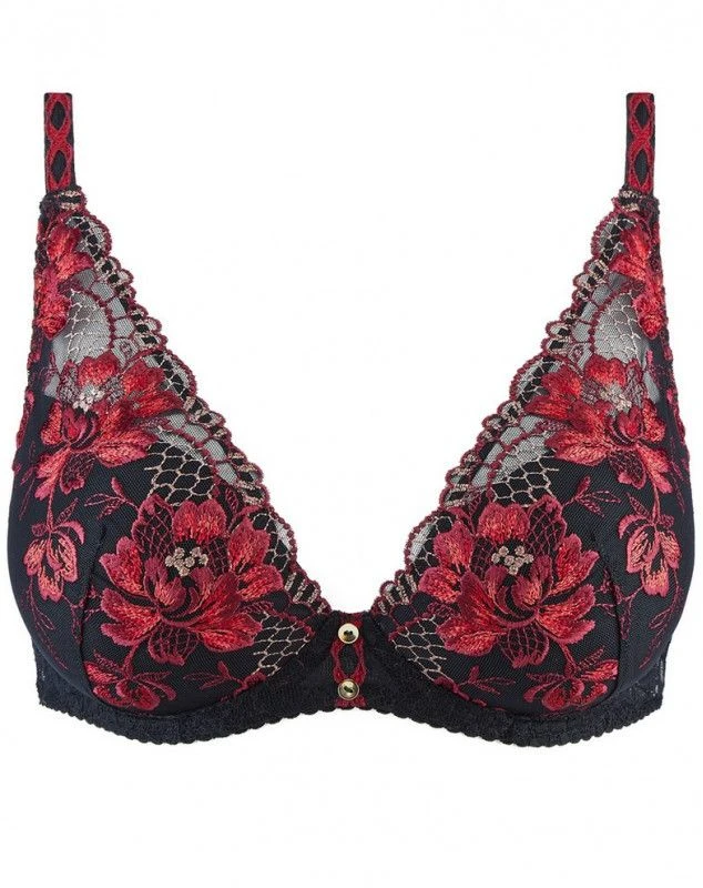 Soutien-gorge Plunge Foulard Aubade Mélodie D'été (Black Cherry) 4 Soutien-gorge Plunge Foulard Aubade Mélodie D'été (Black Cherry) – Image 2