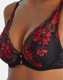 Soutien-gorge Plunge Foulard Aubade Mélodie D'été (Black Cherry) 8 Soutien-gorge Plunge Foulard Aubade Mélodie D'été (Black Cherry) -Lingerie De Mode Magasin soutien gorge plunge foulard aubade melodie d ete black cherry 2