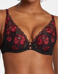 Soutien-gorge Plunge Foulard Aubade Mélodie D'été (Black Cherry)