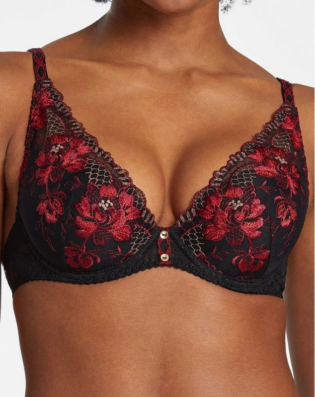 Soutien-gorge Plunge Foulard Aubade Mélodie D'été (Black Cherry) 3 Soutien-gorge Plunge Foulard Aubade Mélodie D'été (Black Cherry)